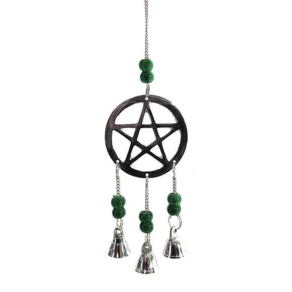 Pentagram Chime with Beads (Green)