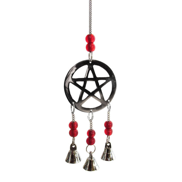 Pentagram Chime with Beads (Red)