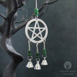 Pentagram Chime with Beads (Green)