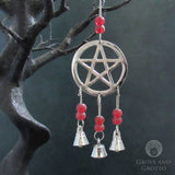 Pentagram Chime with Beads (Red)