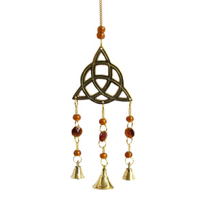 Brass Triquetra Chime with Beads