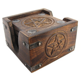 Wood Pentagram Coasters (Set of 6)
