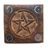 Wood Pentagram Coasters (Set of 6)