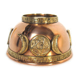 Triple Moon Copper Offering Bowl (3 Inches)