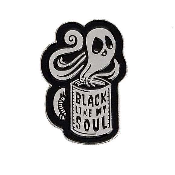 Black Like My Soul Enamel Pin