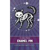 Skeleton Cat Enamel Pin