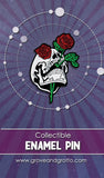 Skull and Roses Enamel Pin
