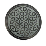 Flower of Life Stone Incense Burner or Altar Tile (4 Inches)