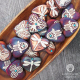 Raku Ceramic Heart (Butterfly)