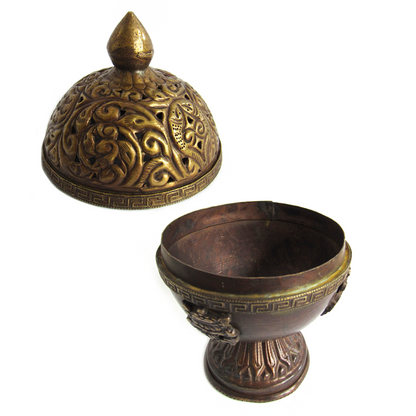 Antiqued Tibetan Style Incense Burner