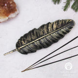 Black and Gold Feather Incense Burner