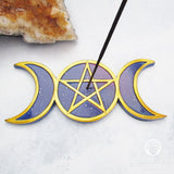 Celestial Triple Moon Incense Burner
