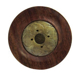 Wood and Soapstone Incense Burner
