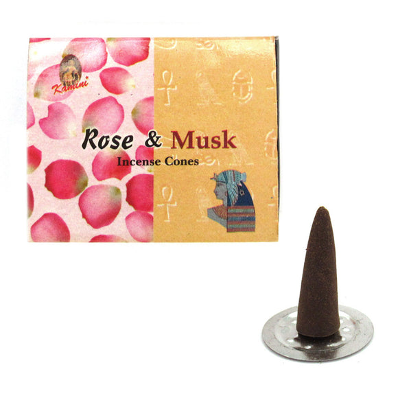 Kamini Incense Cones - Rose & Musk