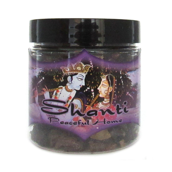 Shanti (Peaceful Home) Resin Incense Jar by Prabhuji's (2.4 oz)