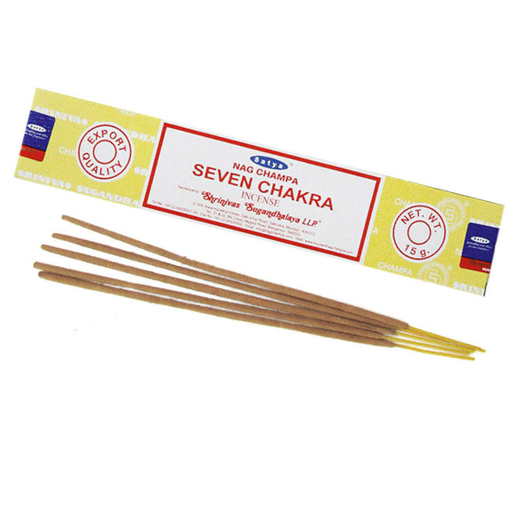 Seven Chakra Incense Sticks (15 g) by Satya