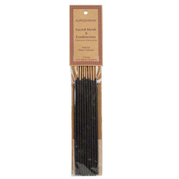 Auroshikha Resin Incense Sticks - Sacred Myrrh & Frankincense