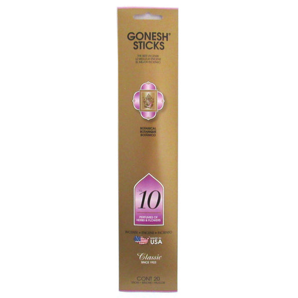 Gonesh Classic Incense Sticks (Package of 20) - #10 Herbs and Flowers