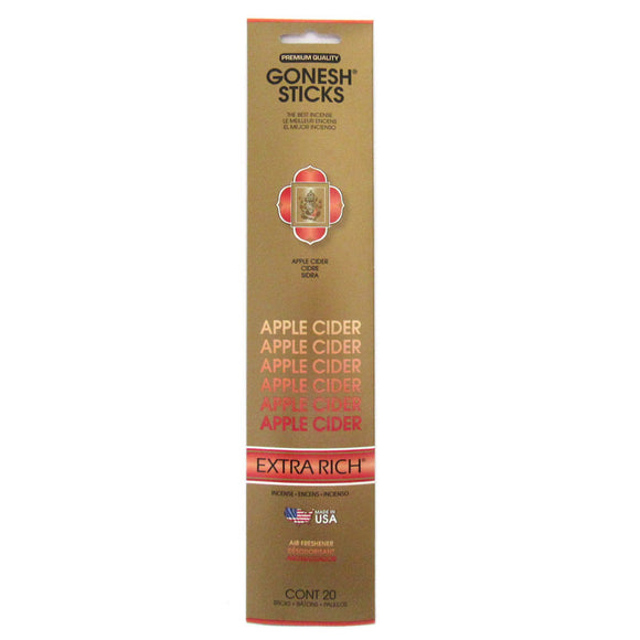 Gonesh Extra Rich Incense Sticks (Package of 20) - Apple Cider