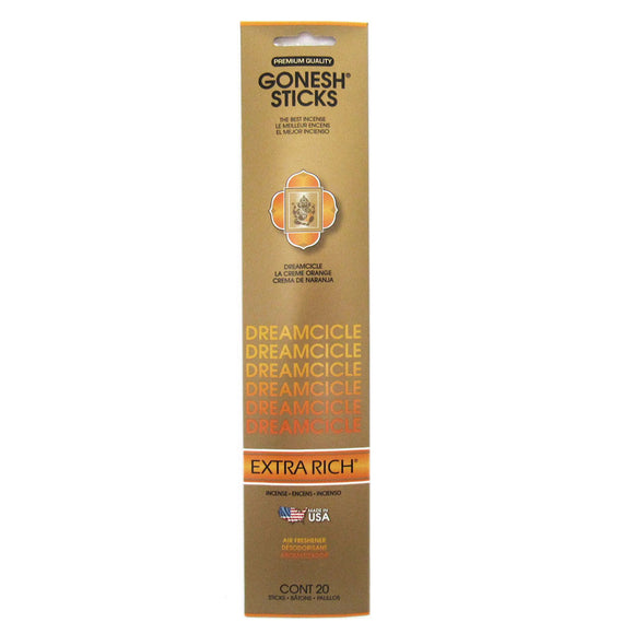 Gonesh Extra Rich Incense Sticks (Package of 20) - Dreamcicle