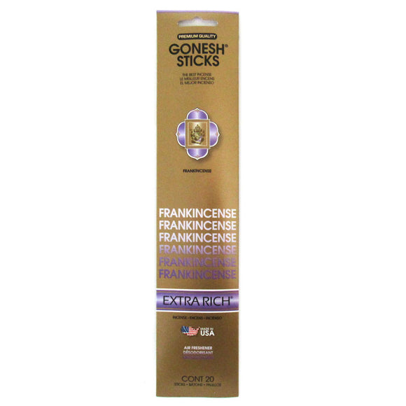 Gonesh Extra Rich Incense Sticks (Package of 20) - Frankincense