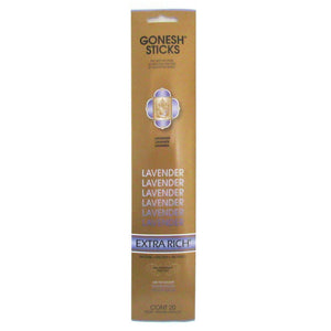 Gonesh Extra Rich Incense Sticks (Package of 20) - Lavender