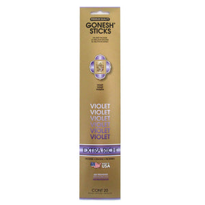 Gonesh Extra Rich Incense Sticks (Package of 20) - Violet