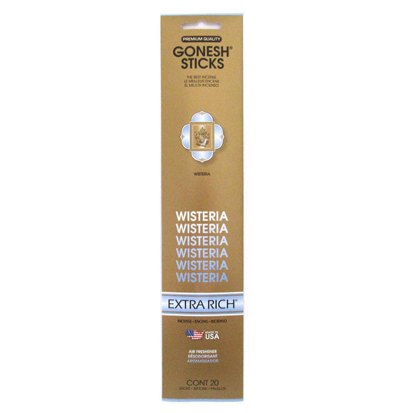 Gonesh Extra Rich Incense Sticks (Package of 20) - Wisteria