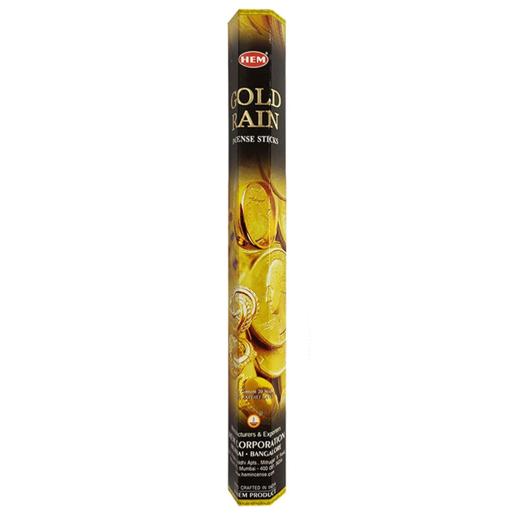 Hem Gold Rain Incense Sticks – 120 Bulk Pack For Cleansing & Spiritual Blessings