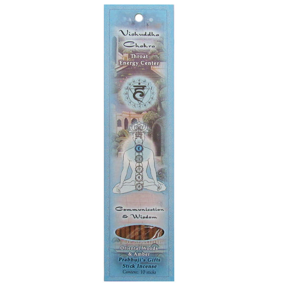 Vishuddha (Throat) Chakra Incense Sticks by Prabhuji's - Package of 10