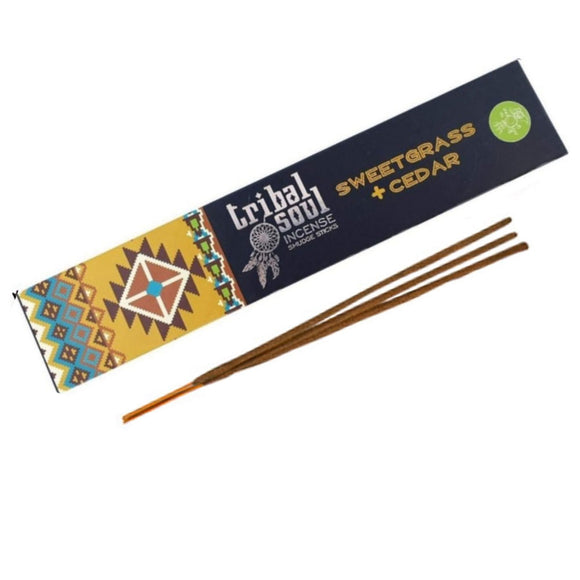 Tribal Soul Incense Sticks - Sweetgrass + Cedar