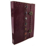 Seven Chakras Leather Journal (10x7 Inches)