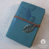 Faux Leather Leaf Journal (Green)