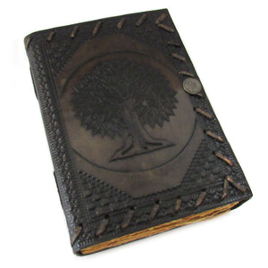 Tree of Life Leather Journal with Aged Paper