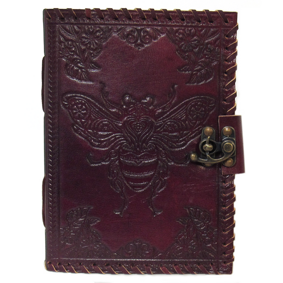 Bee Leather Journal with Latch