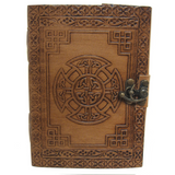 Celtic Cross Leather Journal with Latch