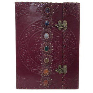 Seven Chakras Leather Journal (10x7 Inches)