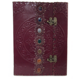 Seven Chakras Leather Journal (10x7 Inches)