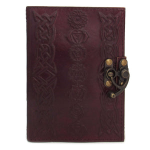 Chakras Leather Journal with Latch