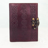 Chakras Leather Journal with Latch
