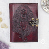 Moon Goddess Leather Journal with Latch