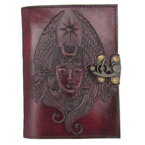 Moon Goddess Leather Journal with Latch