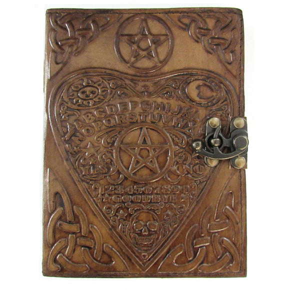 Ouija Planchette Leather Journal