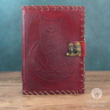 Owl Leather Journal with Latch
