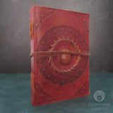 Leather Journal with Red Jasper