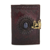 Small Leather Journal with Stone (Lapis Lazuli)