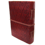 Triple Moon and Pentagram Leather Journal