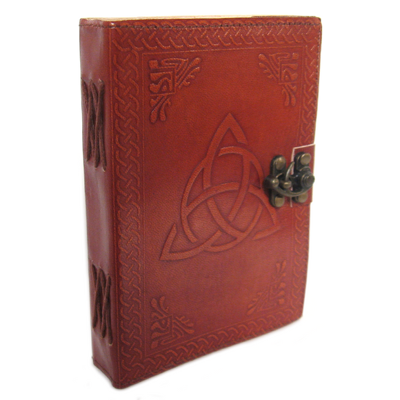 Triquetra Leather Journal with Latch