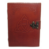 Triquetra Leather Journal with Latch