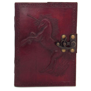 Unicorn Leather Journal with Latch